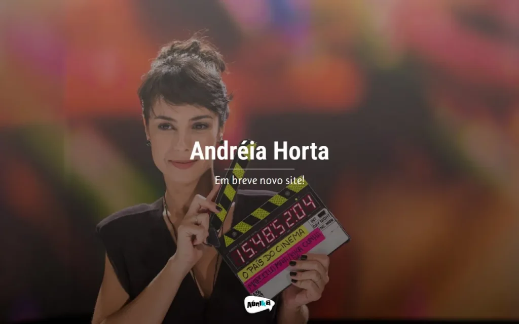 Site Andréia Horta (oficial) criado pela Agência Aúnika