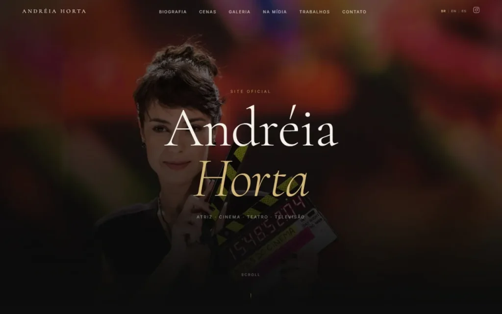 Site Andréia Horta criado pela Agência Aúnika