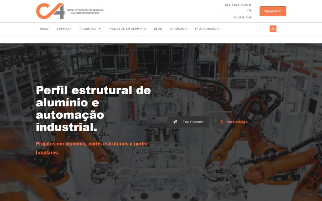 Site C4 Perfis criado pela Agência Aúnika