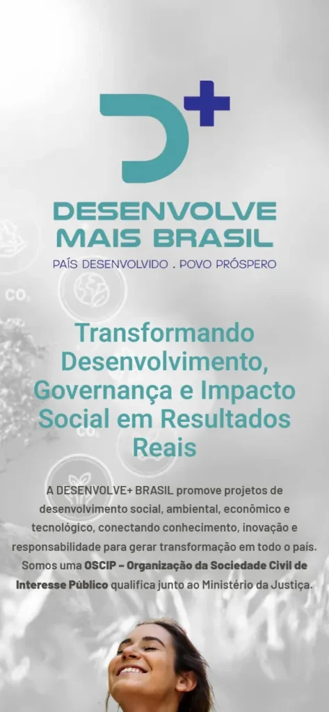 Versão para celular do site Desenvolve Mais Brasil