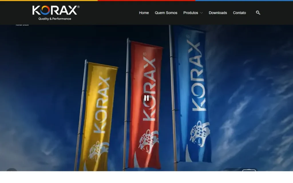Site Korax criado pela Agência Aúnika