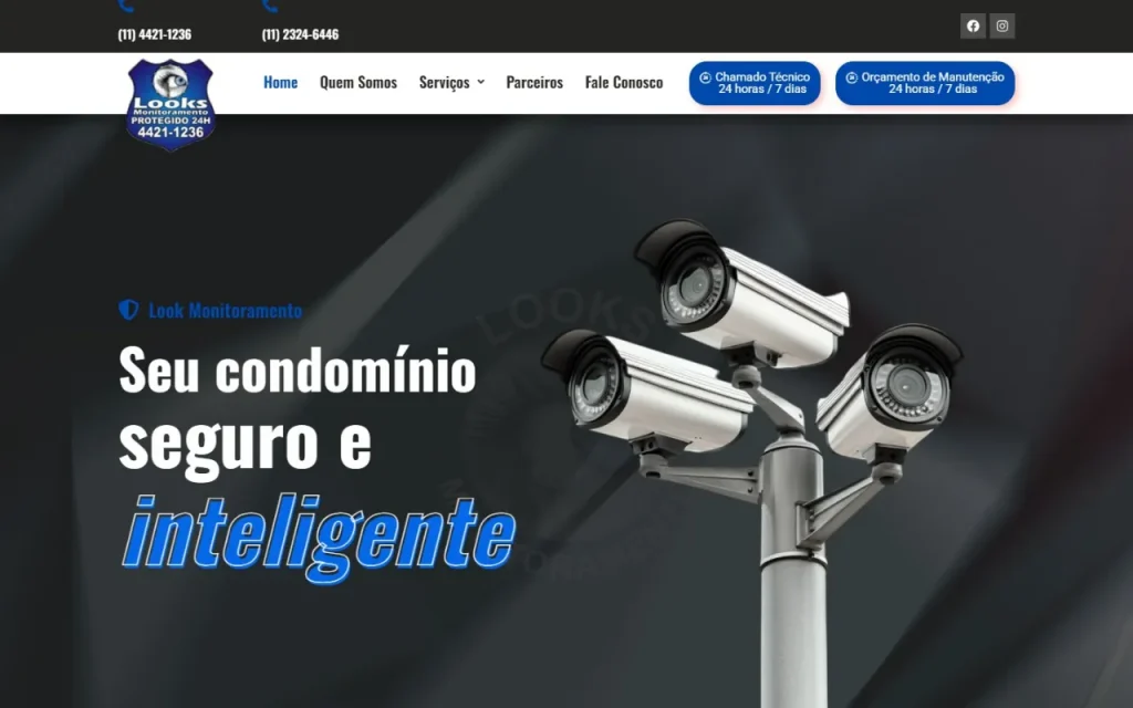 Site Looks Monitoramento criado pela Agência Aúnika