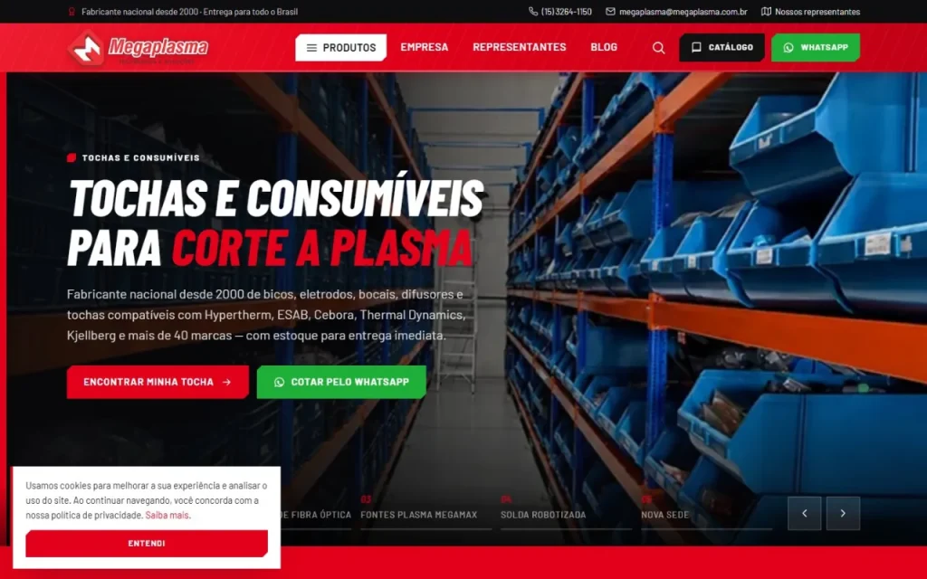 Site Megaplasma criado pela Agência Aúnika