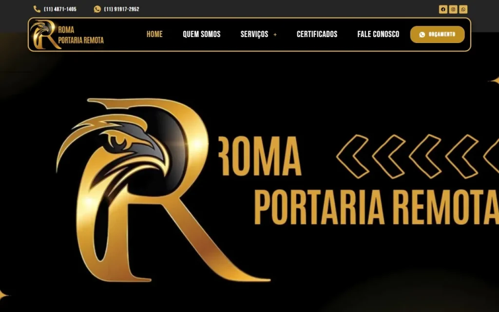 Site ROMA Portaria Remota criado pela Agência Aúnika