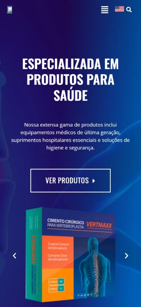 Versão para celular do site SP Osteos