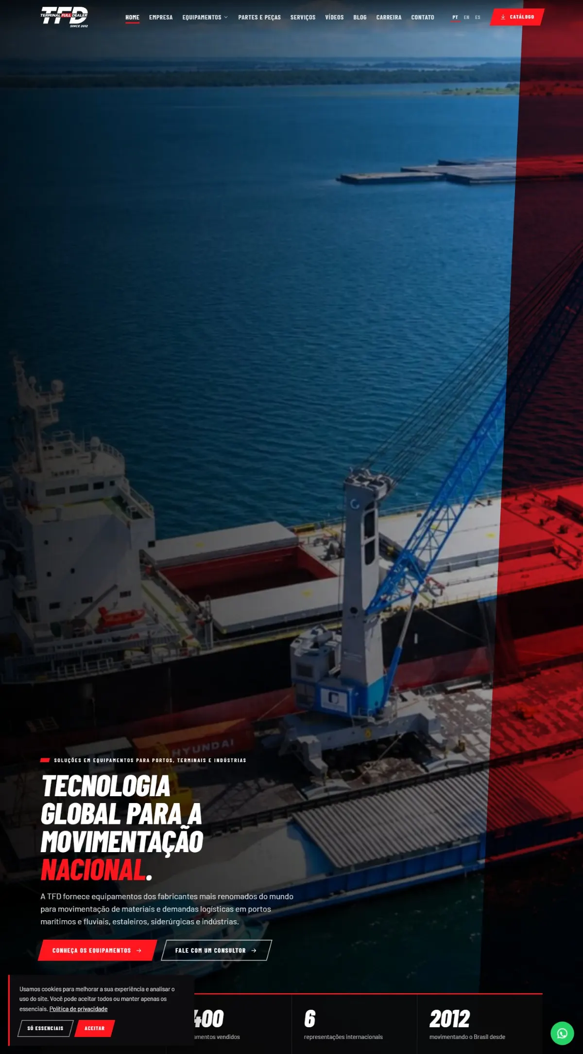 Página inicial do site TFD Brasil criado pela Agência Aúnika