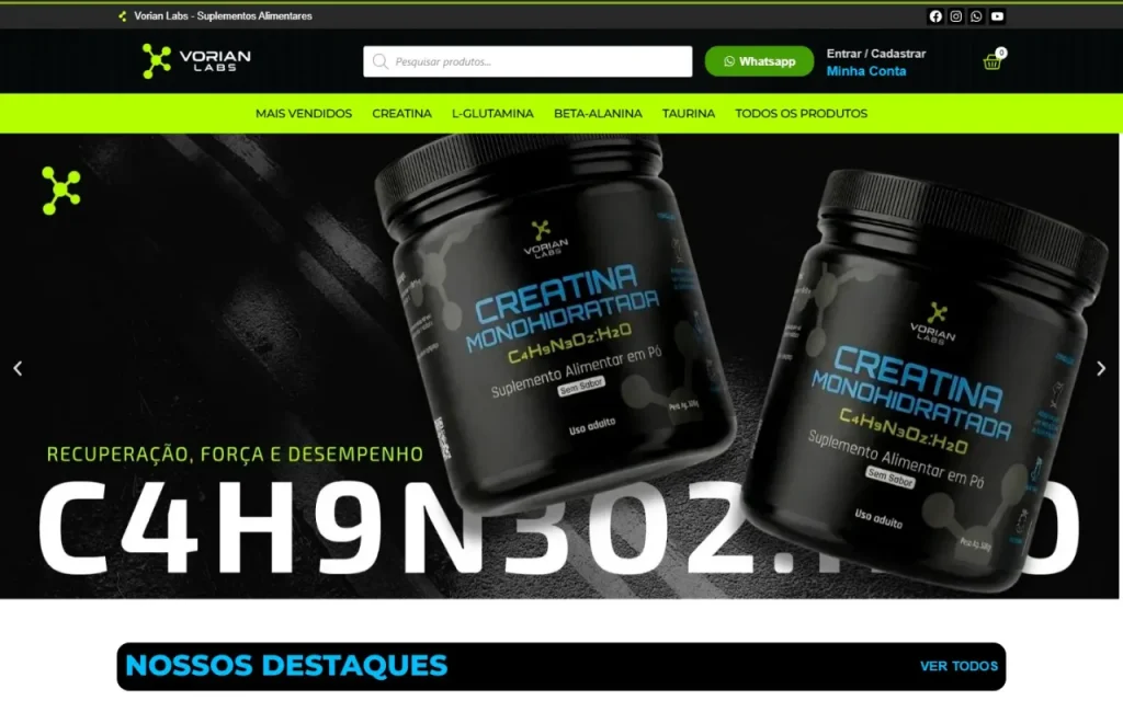 Site Vorian Labs criado pela Agência Aúnika